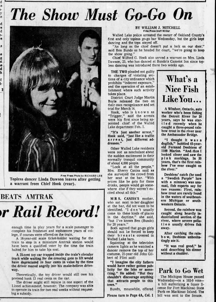 Mr. Bs Camelot Inn (Maple Lanes, Shadow Fax, Olde World Market) - Feb 1972 Article